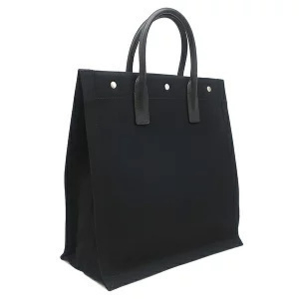 Saint Laurent Canvas Tote Black Gauche Rive Leather Bag